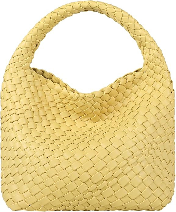 Woven Purses Bag for Women, Vegan Leather Handwoven Bags with Mini Handmade Purse | Amazon (US)