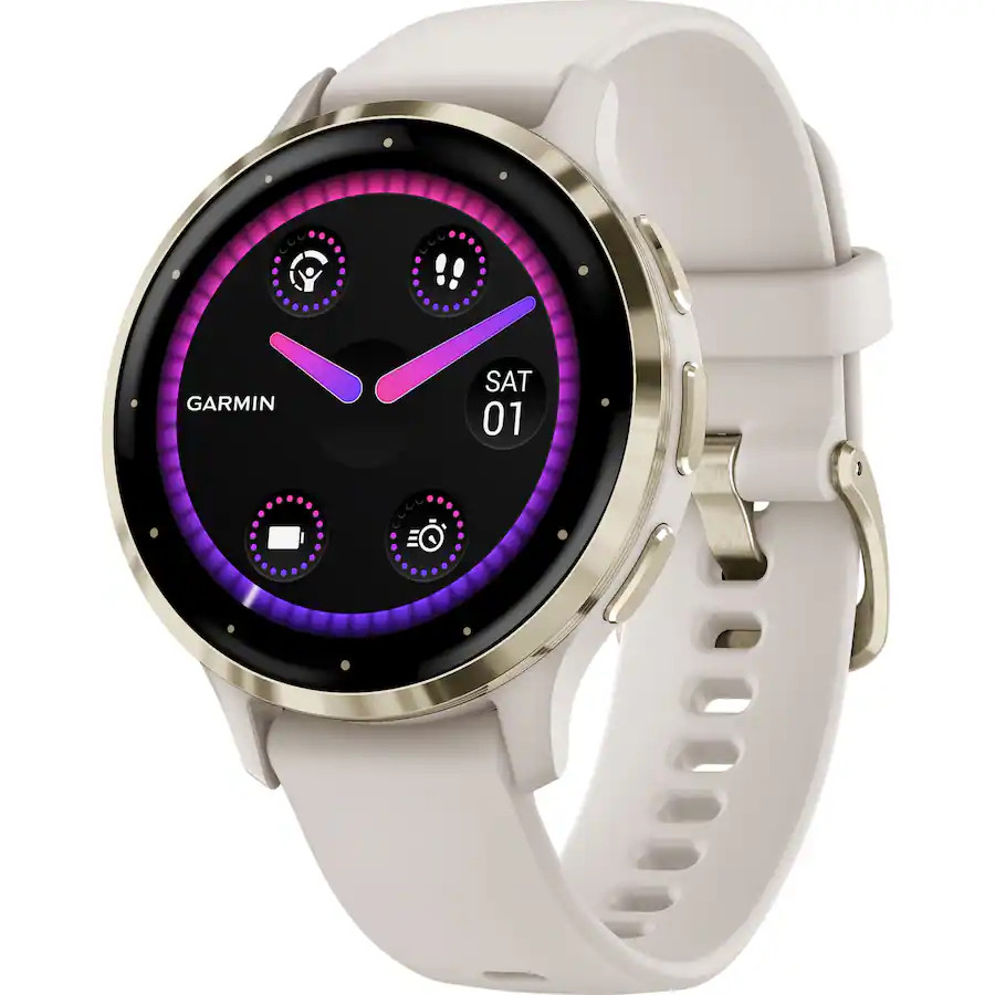 Garmin - Venu 3S GPS Smartwatch 41 mm Fiber-reinforced polymer - Stainless Steel and Ivory - (202... | Best Buy U.S.