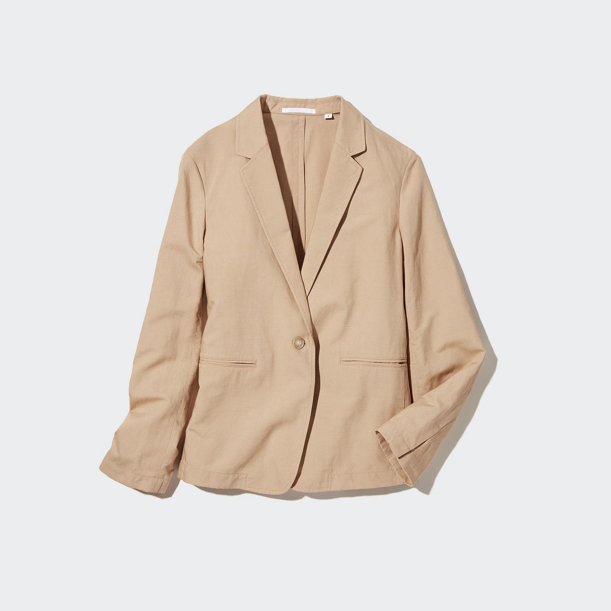 Linen-Blend Jacket (Women) | UNIQLO US | UNIQLO (US)