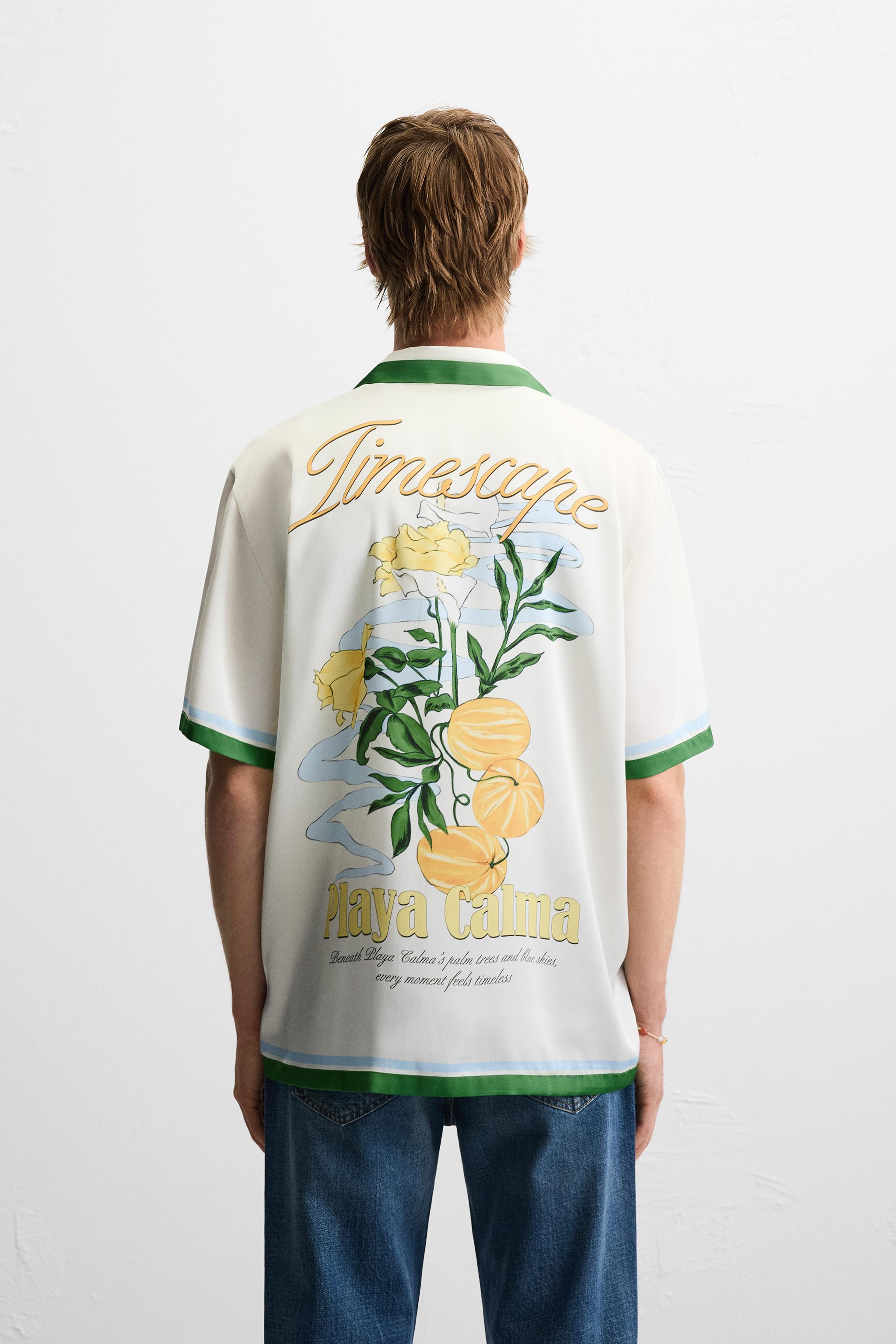 PRINTED SATIN SHIRT | Zara UK