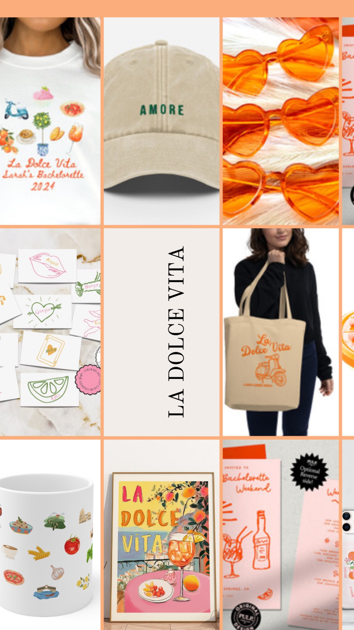 Embrace the sweet life with these ‘La Dolce Vita’ bachelorette party essentials. From charming Amore caps to zesty Italian-themed totes, create unforgettable memories with a touch of Italian flair. Perfect for a bride-to-be who loves a sprinkle of la vita bella in her celebrations! #italianthemedbacheloretteparty #bachelorettepartyfavors

#LTKparties #LTKwedding #LTKtravel