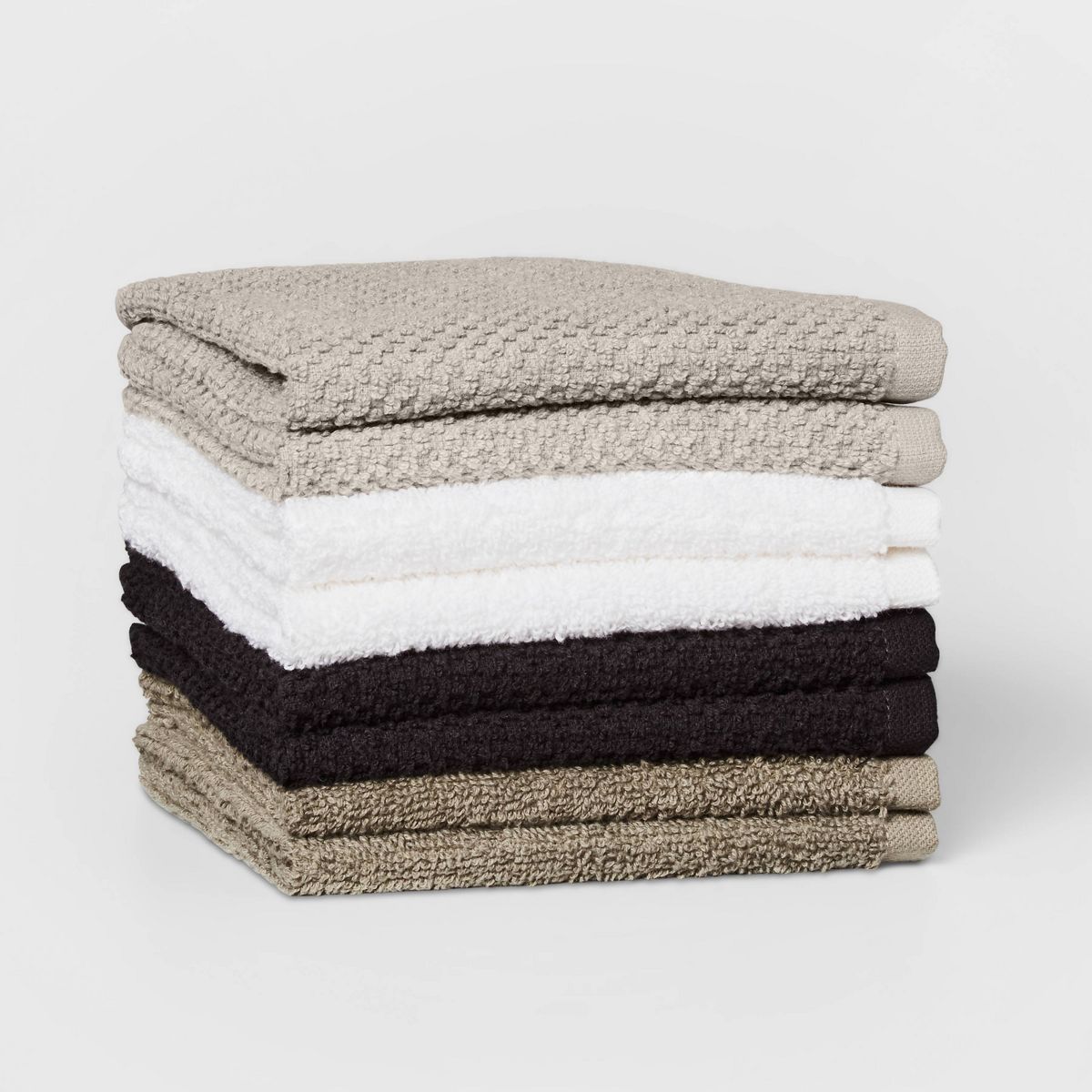 8pc 12"x12" Kids' Washcloth Set Gray - Pillowfort™ | Target