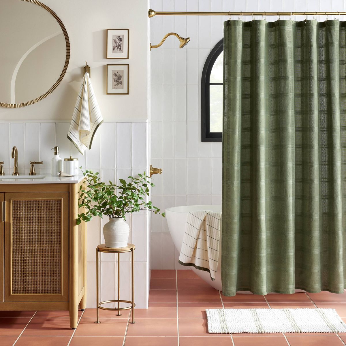 Washed Square Shower Curtain - Hearth & Hand™ with Magnolia | Target