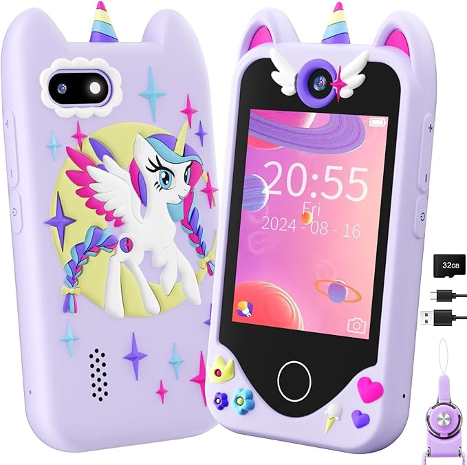 Kids Smart Phone for Girls Gifts - Toddler Christmas Birthday Gift for Age 3 4 5 6 7 8 9 10 Year ... | Amazon (US)