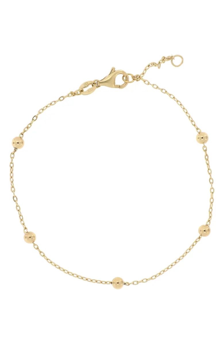 Mykonos 14K Gold Bead Station Bracelet | Nordstrom