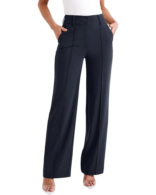 NIMIN High Waisted Work Pants for Women Wide Leg Dressy Pants Business Casual Trousers 2025 Summe... | Amazon (US)