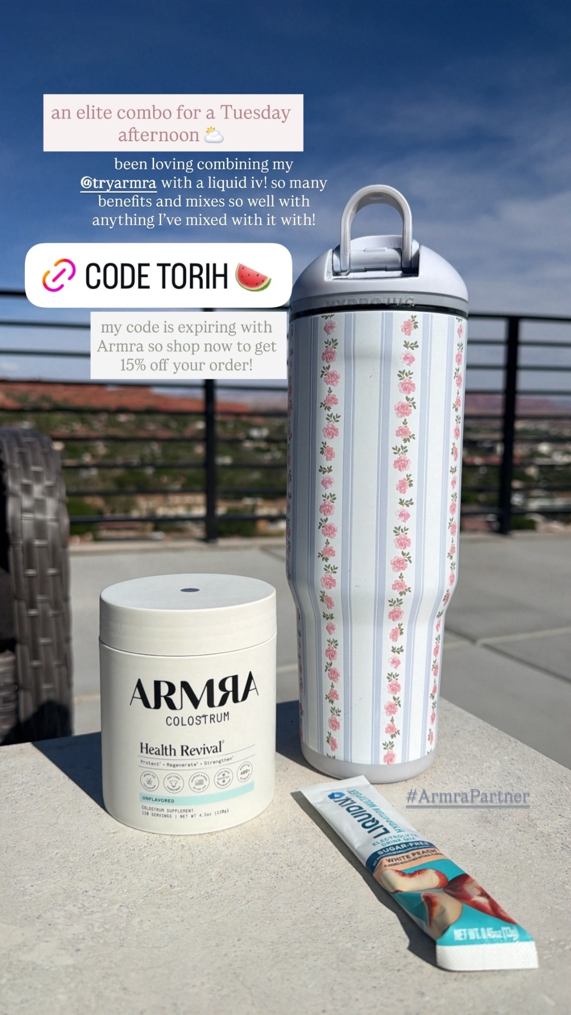@tryarmra  @tryarmra  #ArmraPartner  an elite combo for a Tuesday afternoon ⛅️