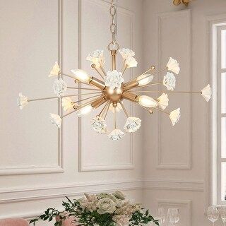 Veitchii Luxury Gold Ceramic Chandelier 4-light Modern Contemporary Sputnik Ambient Light | Bed Bath & Beyond