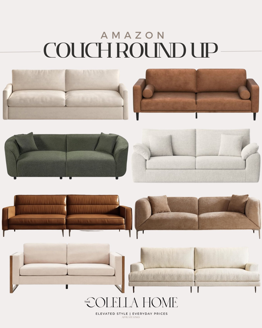 Amazon couch round up! Loving these neutral couches!

Home decor, living room furniture, home accents 

#LTKHome #LTKvlog #LTKSaleAlert