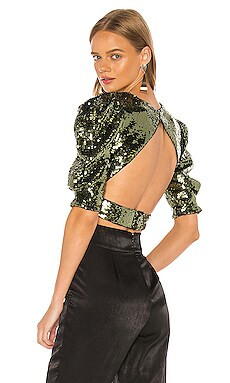 Camila Coelho Giselle Top in Olive Green from Revolve.com | Revolve Clothing (Global)