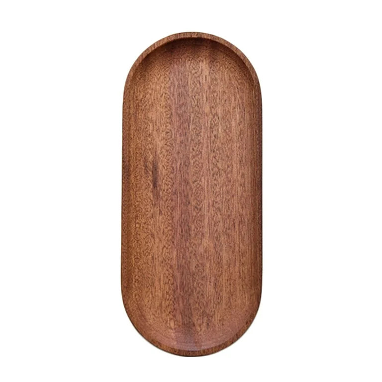 FRCOLOR Wood Serving Tray Kitchen Food Dessert Plates Bathroom Long Vanity Trays | Walmart (US)