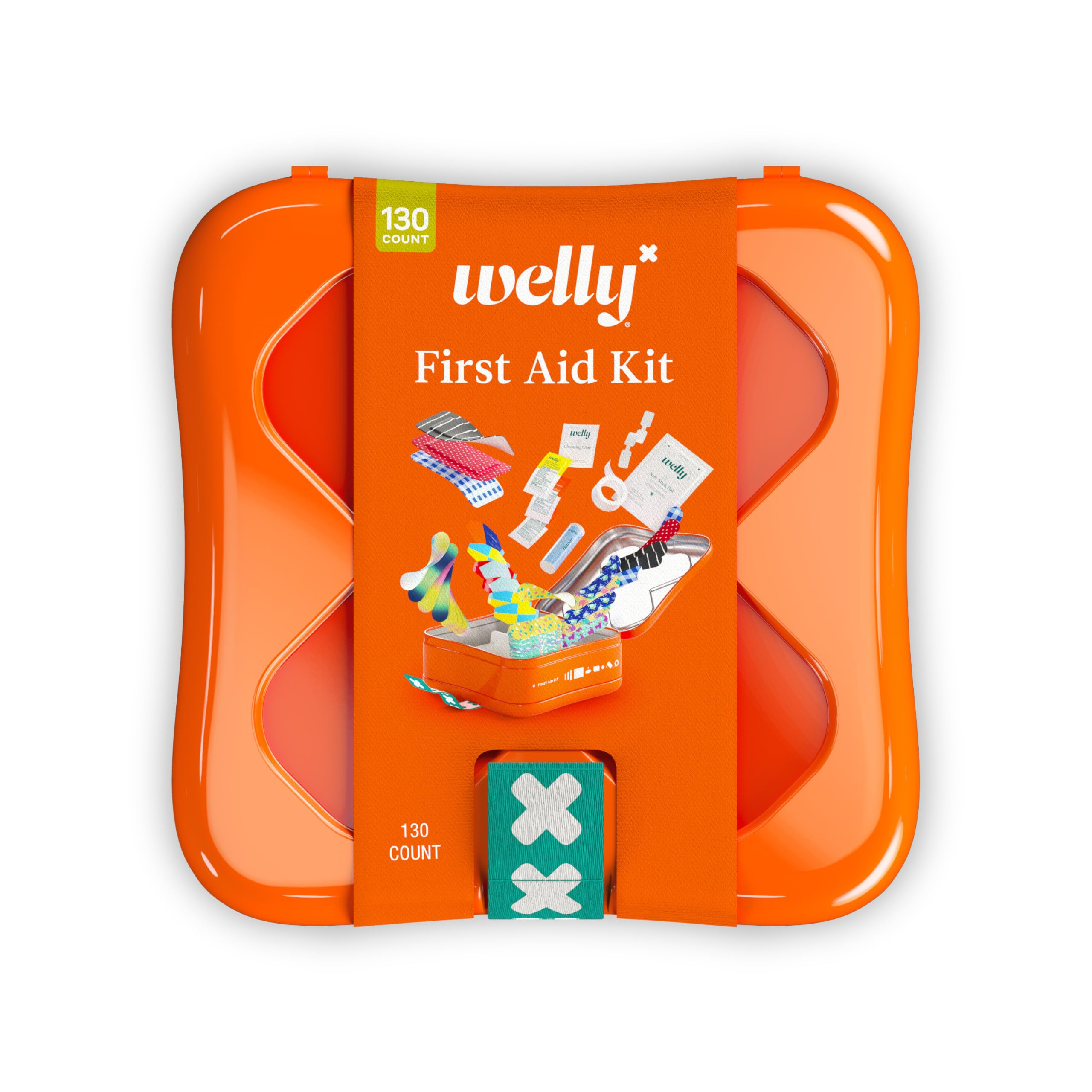 Welly First Aid Kit - Adhesive Flexible Fabric and Waterproof Bandages, Tape Non-Stick Pads, Butt... | Amazon (US)