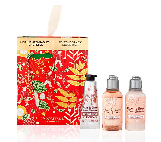 L'Occitane Cherry Blossom Ornament Set - QVC.com | QVC