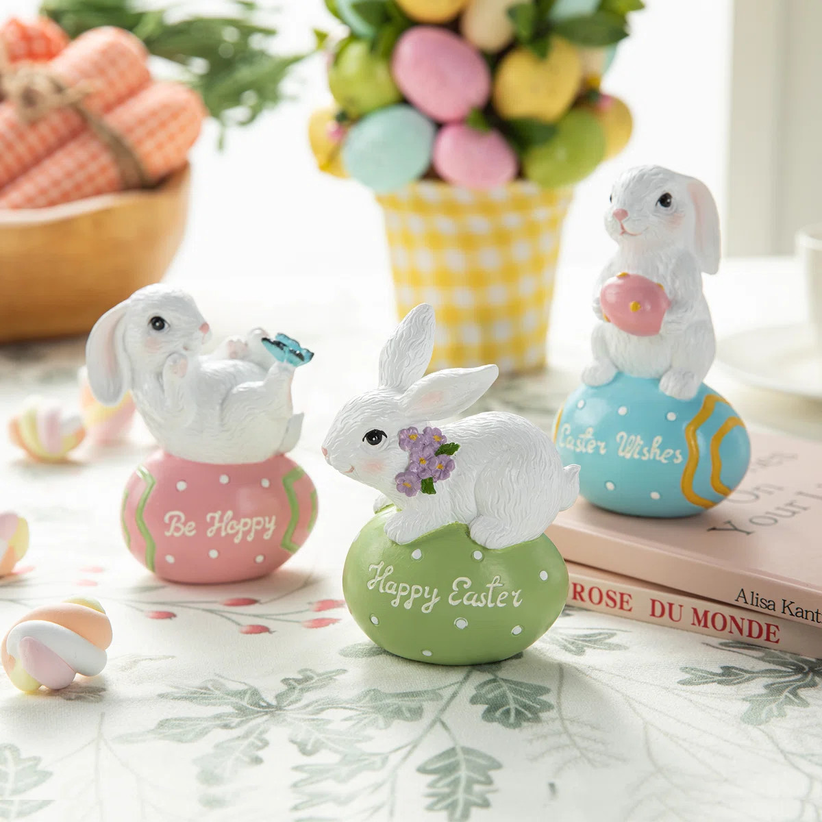 3 - Piece 4.5"H Easter Resin Bunny Table Decor | Wayfair North America