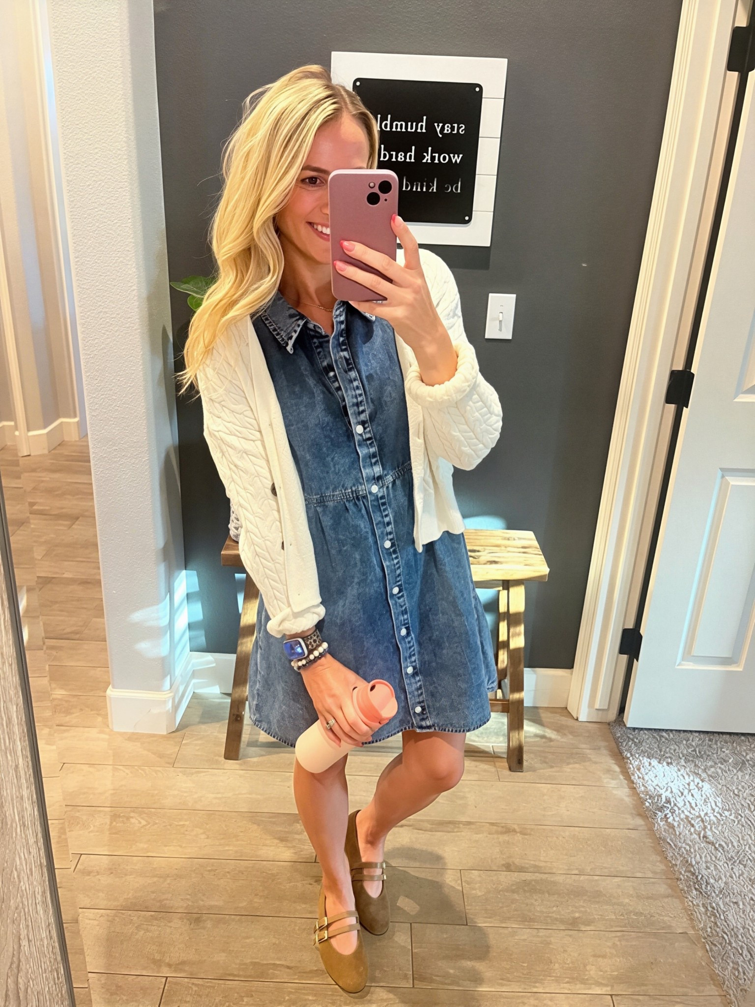 Spring teacher ootd. This dress is so cute for spring and I always get compliments on it! Other washes. 

#LTKWorkwear