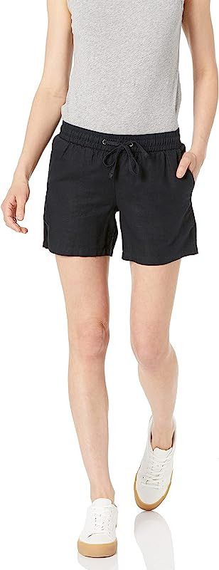 Amazon Essentials Womens 5 Inch Inseam Drawstring Linen Blend Short | Amazon (CA)