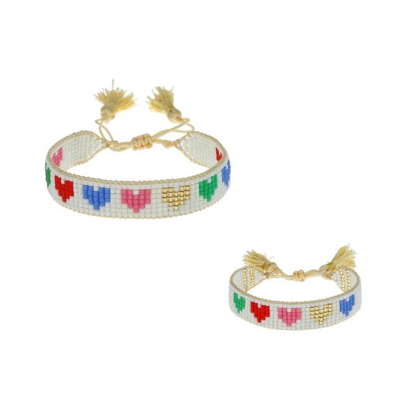 Mini & Me: Rainbow Hearts Bracelet Set | HART