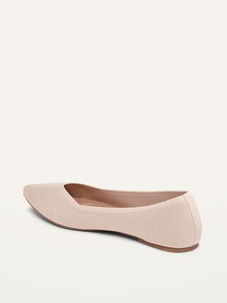 Textured-Knit Pointy-Toe Ballet Flats for Women | Old Navy (US)