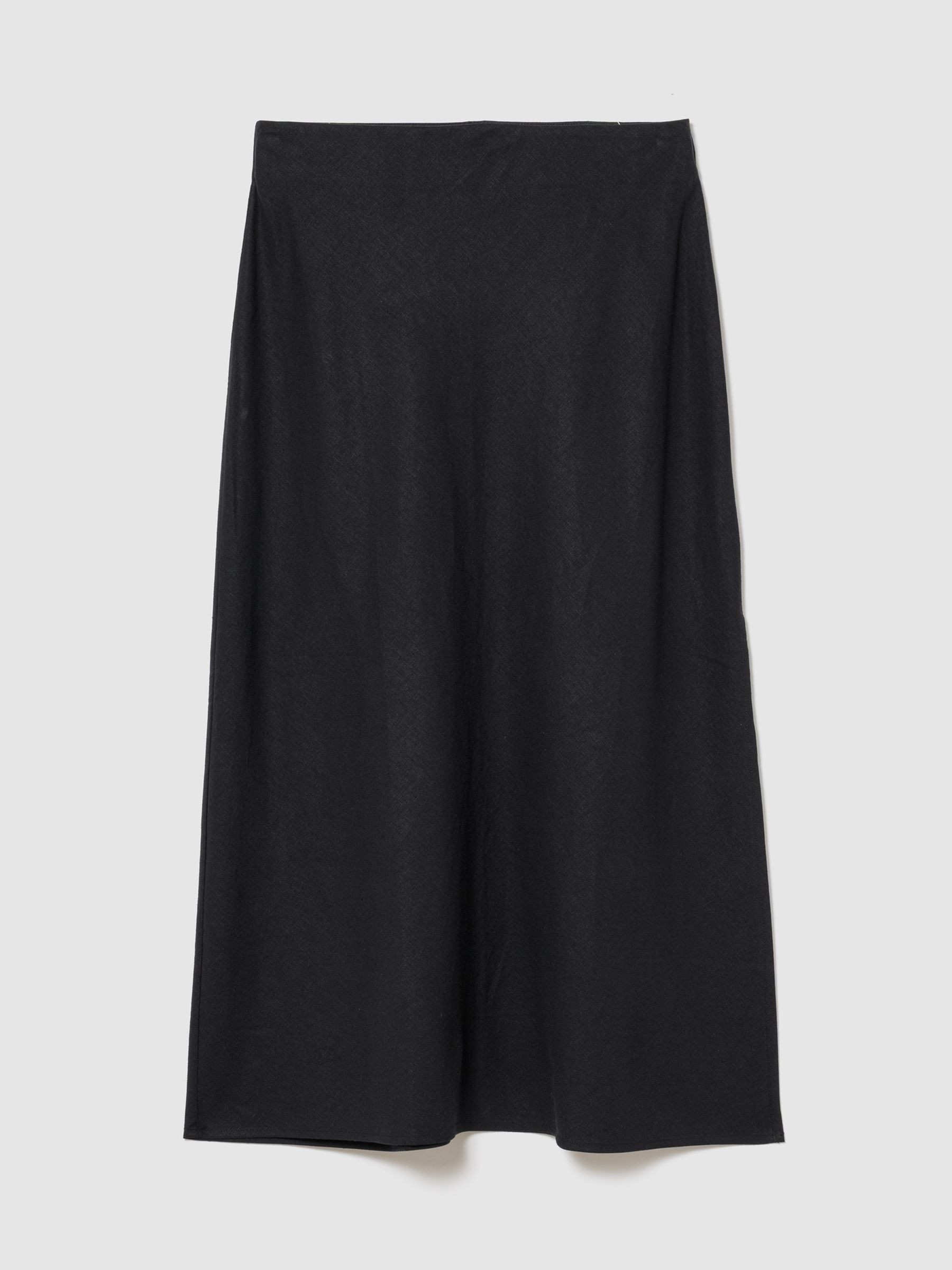 Black Linen-Blend Maxi Slip Skirt | Gap | GAP UK