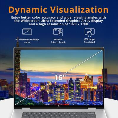 HP - Envy x360 2-in-1 16" Touchscreen Laptop,Intel Ultra 7 155U,16GB ,2TB SSD,Win 11 Pro,,256GB D... | Best Buy U.S.
