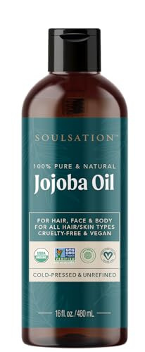 SOULSATION Organic Jojoba Oil for Skin, Hair & Face (16oz) | 100% Pure, Natural Cold Pressed | Amazon (US)