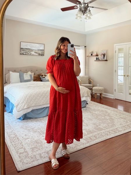 Red midi dress - code: MadisonCTS

bump friendly & in my normal size medium

july 4th outfit, fourth of july outfit



#LTKStyleTip #LTKBump