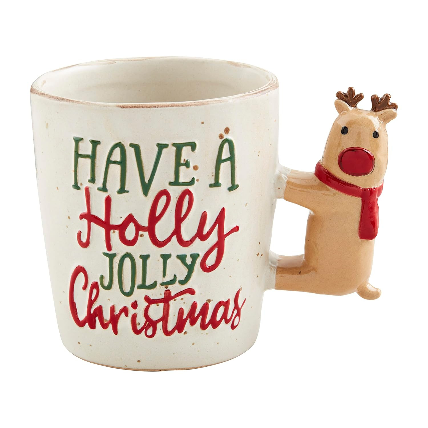 Mud Pie Christmas Figural Handle Mug, Reindeer, 10 oz | Amazon (US)