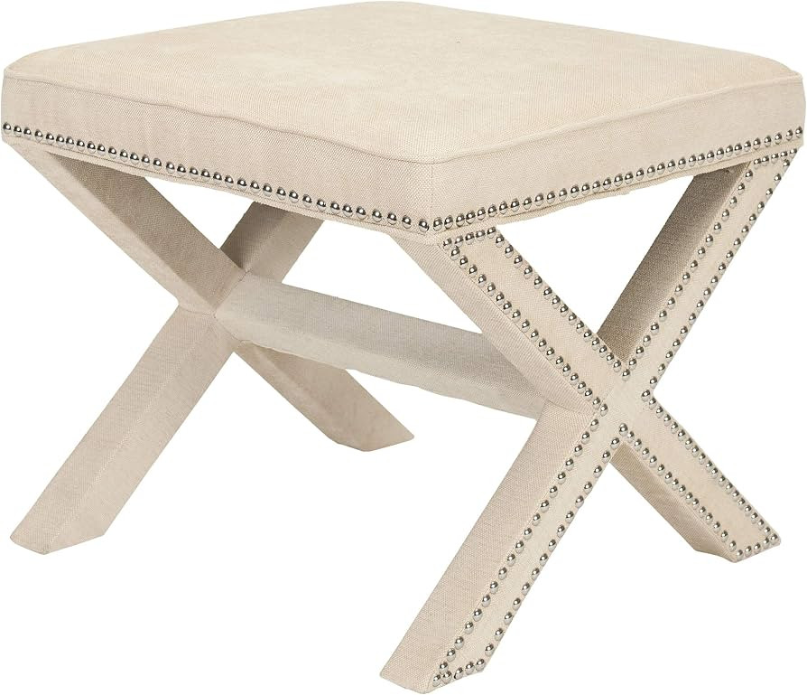 Safavieh Mercer Collection Palmer Ottoman, Taupe | Amazon (US)