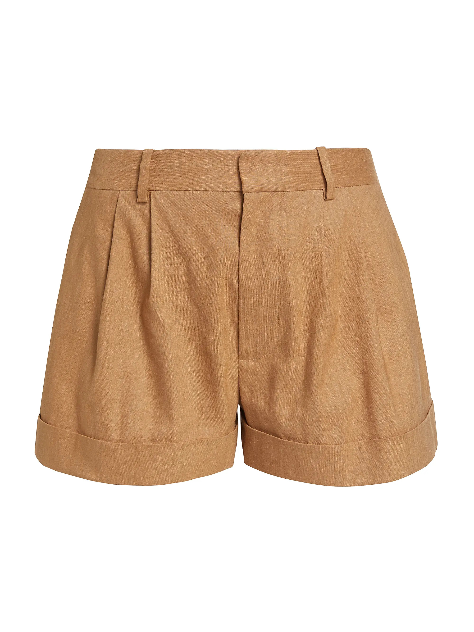 Alice + OliviaConry Pleated Linen-Blend Shorts | Saks Fifth Avenue