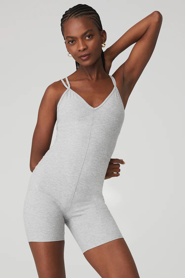 Alosoft Suns Out Onesie - Athletic Heather Grey | Alo Yoga