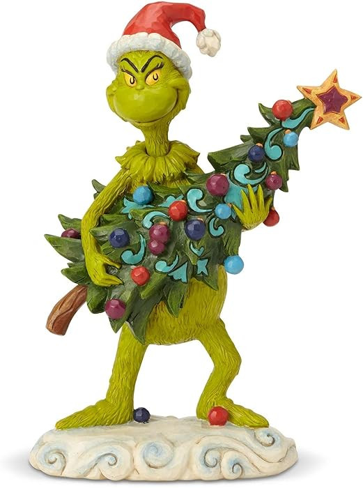 Enesco Dr. Seuss The Grinch by Jim Shore Stealing Tree Figurine, 8.66" | Amazon (US)
