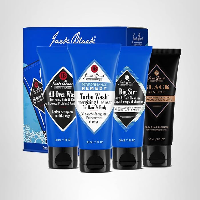 Jack Black Body & Hair Cleanser Collection Set for Men - Mens Body Wash Travel Size | Amazon (US)