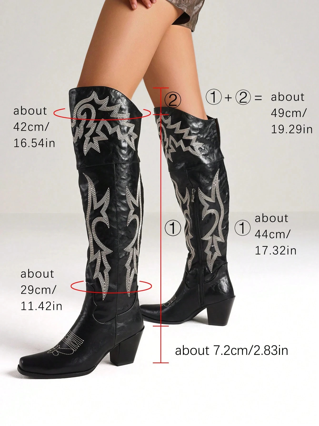 Black Cowboy Boots  | SHEIN