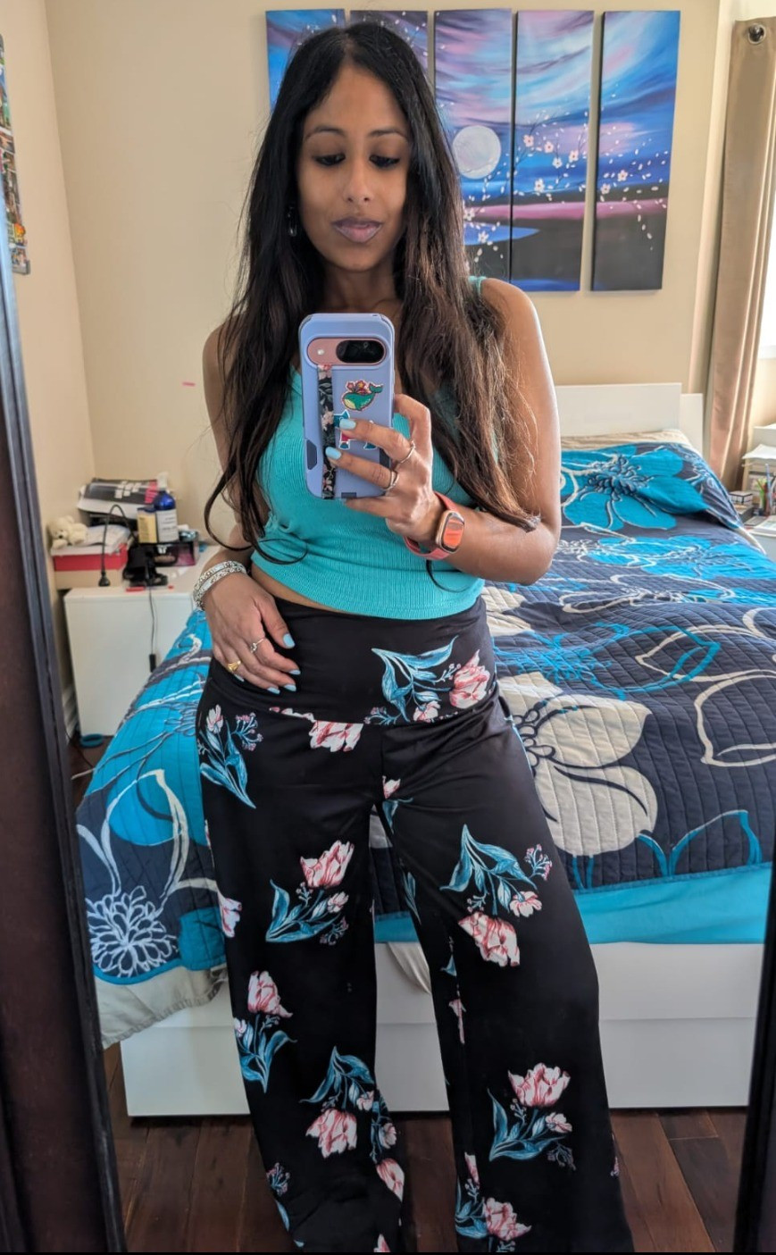 Work wear, fall outfit, office wear. Floral print pants, crop top, Fitbit, professional 

#LTKstyletip #LTKsale #LTKworkwear