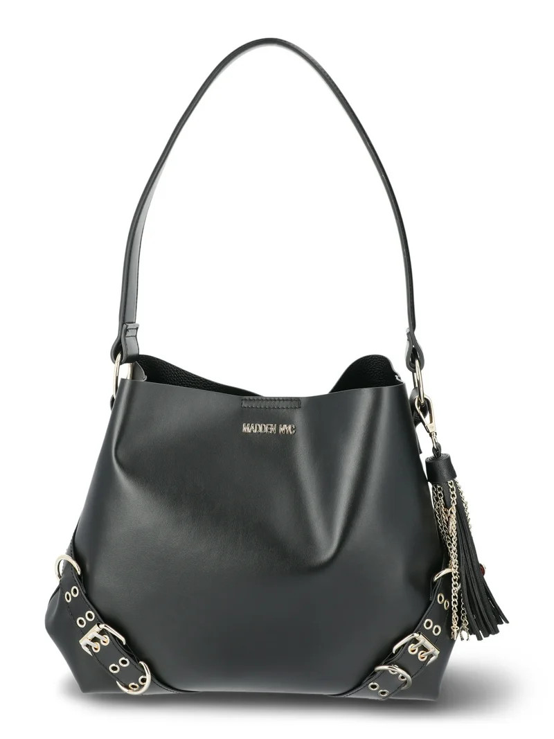 Madden NYC Women's Large Tote Handbag, Black | Walmart (US)