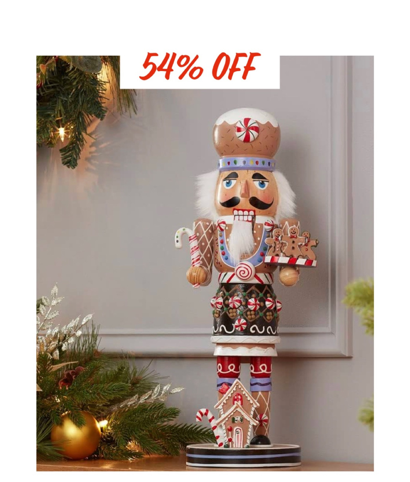 Kurt Adler 16-Inch Wooden Gingerbread Christmas Nutcracker (Color May Vary),Brown/Beige on Sale
54% off!!

#LTKSeasonal #LTKsalealert #LTKhome
