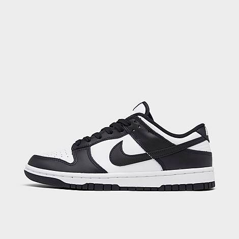 Nike Women's Dunk Low Retro Casual Shoes in Black/White/White Size 6.0 Leather | Finish Line (US)