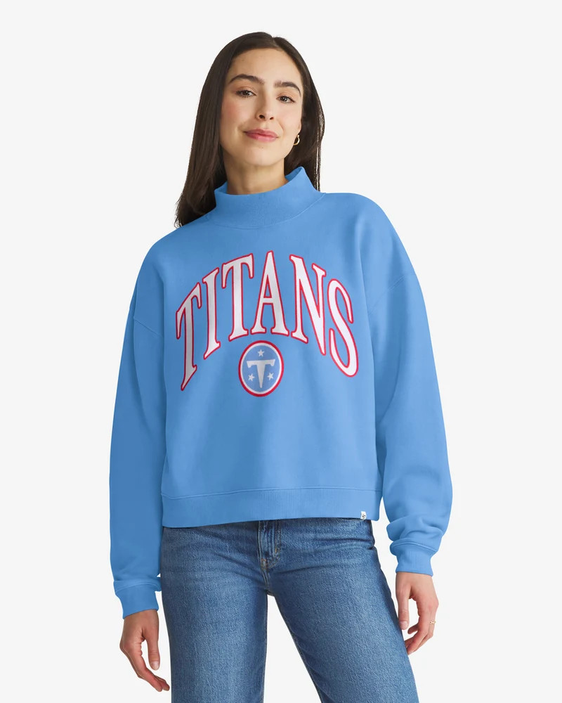 TENNESSEE TITANS VANTAGE '47 WOMEN'S MOCK NECK PULLOVER - Periwinkle | '47Brand