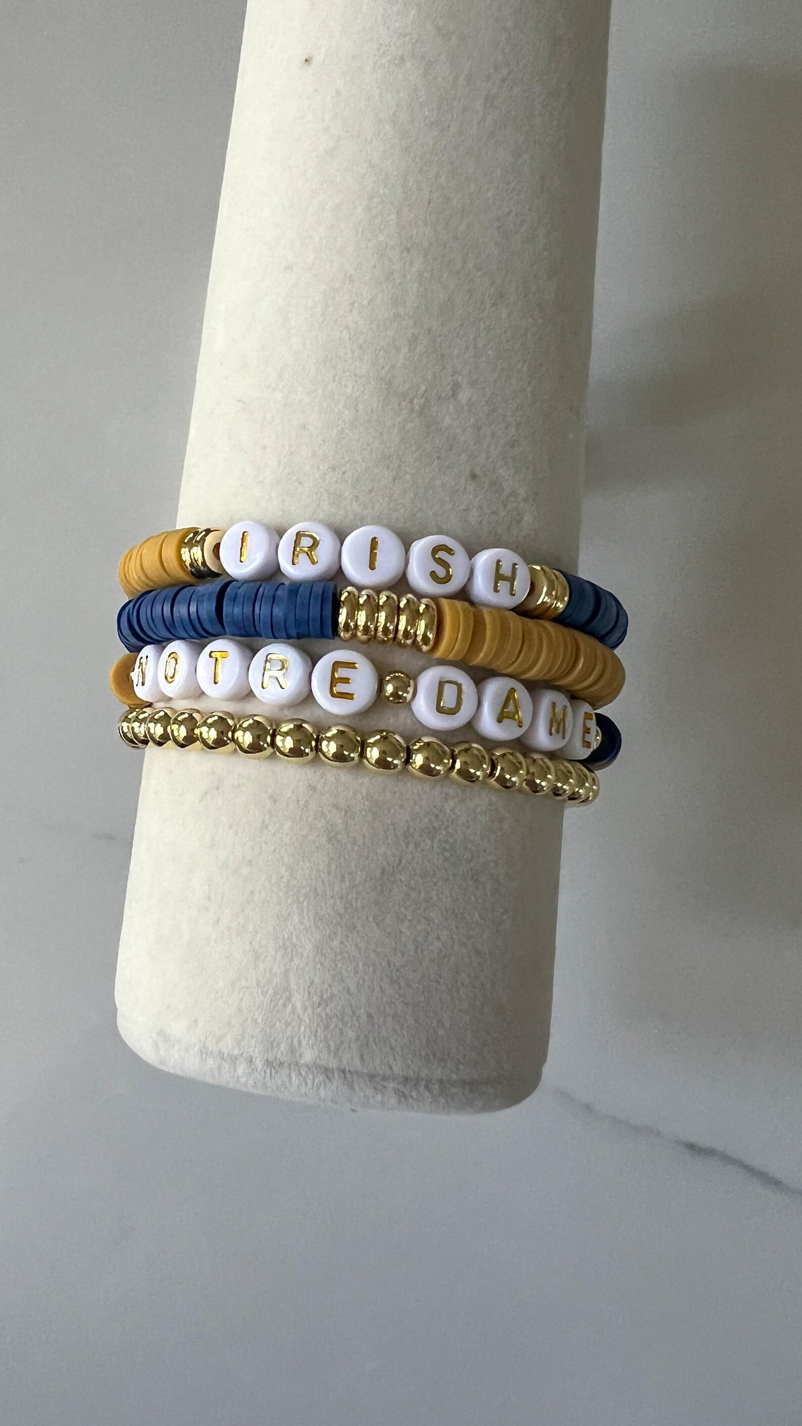 Notre Dame Bracelets, College Bracelets, Football Bracelets, Notre Dame Jewelry, Notre Dame Gift,... | Etsy (US)
