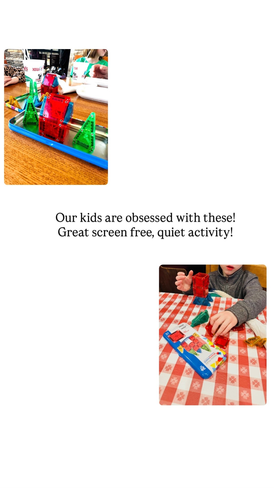 On sale today! Our kids love these!

Magnatiles / magnetic blocks / stocking stuffer / gifts for kids 

#LTKmomlife #LTKFindsUnder100 #LTKFindsUnder50