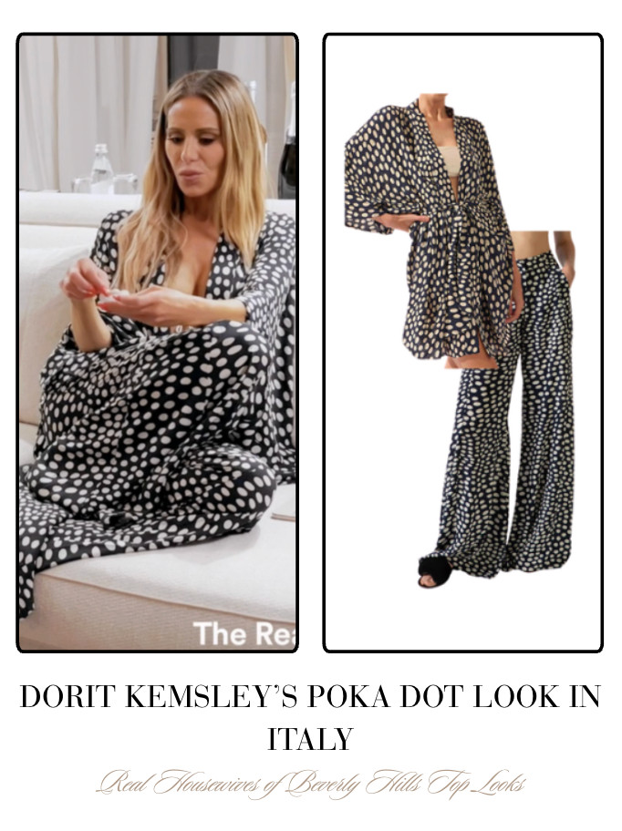 Dorit Kemsley's Polka Dot Look in Italy is by Adriana Degreas // Shop Similar 

 