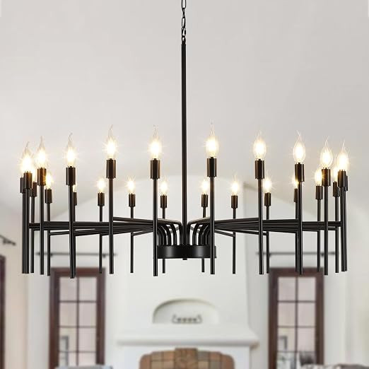 Black Chandelier 24 Light Large Modern Farmhouse Chandeliers for Dining Room Light Fixture, 40" R... | Amazon (US)