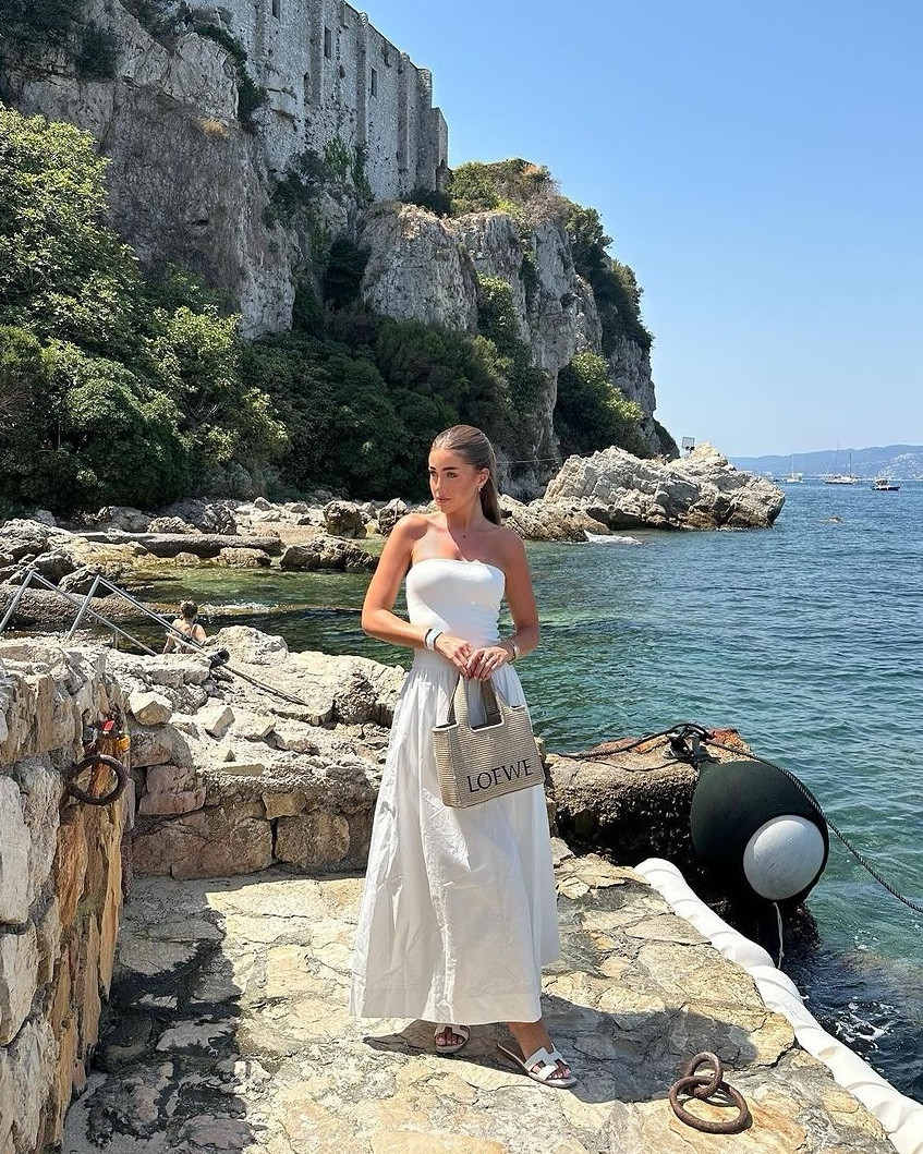 Dissh, Loewe, Hermes, Ego, summer outfits, holiday outfits, summer dress, maxi dress, white bandeau dress, raffia bag, holiday dress

#LTKeurope #LTKsummer #LTKstyletip