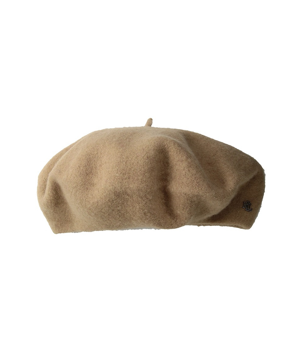 LAUREN Ralph Lauren - Basque Beret (Camel) Traditional Hats | Zappos