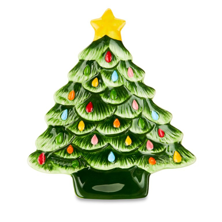 Mr. Christmas Decorative 6" Ceramic Green Tree Trinket Tray - Walmart.com | Walmart (US)