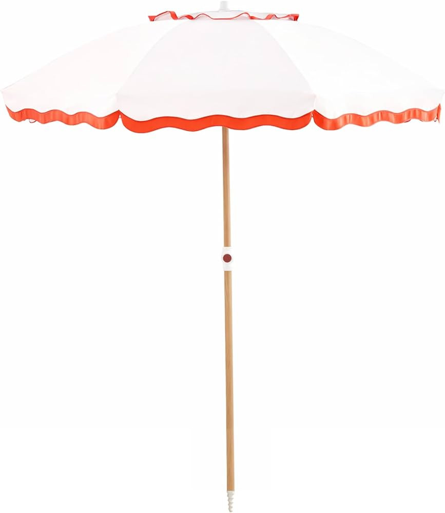 6FT Patio Beach Umbrella for Outdoor, UPF 50+ Sun Shade for Patio, Backyard, Garden, Pool and Bea... | Amazon (US)