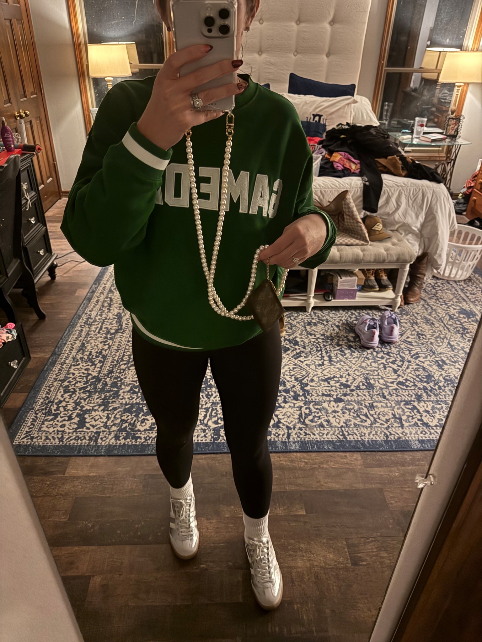 Gameday look. Green sports  

#LTKmomlife #LTKActive