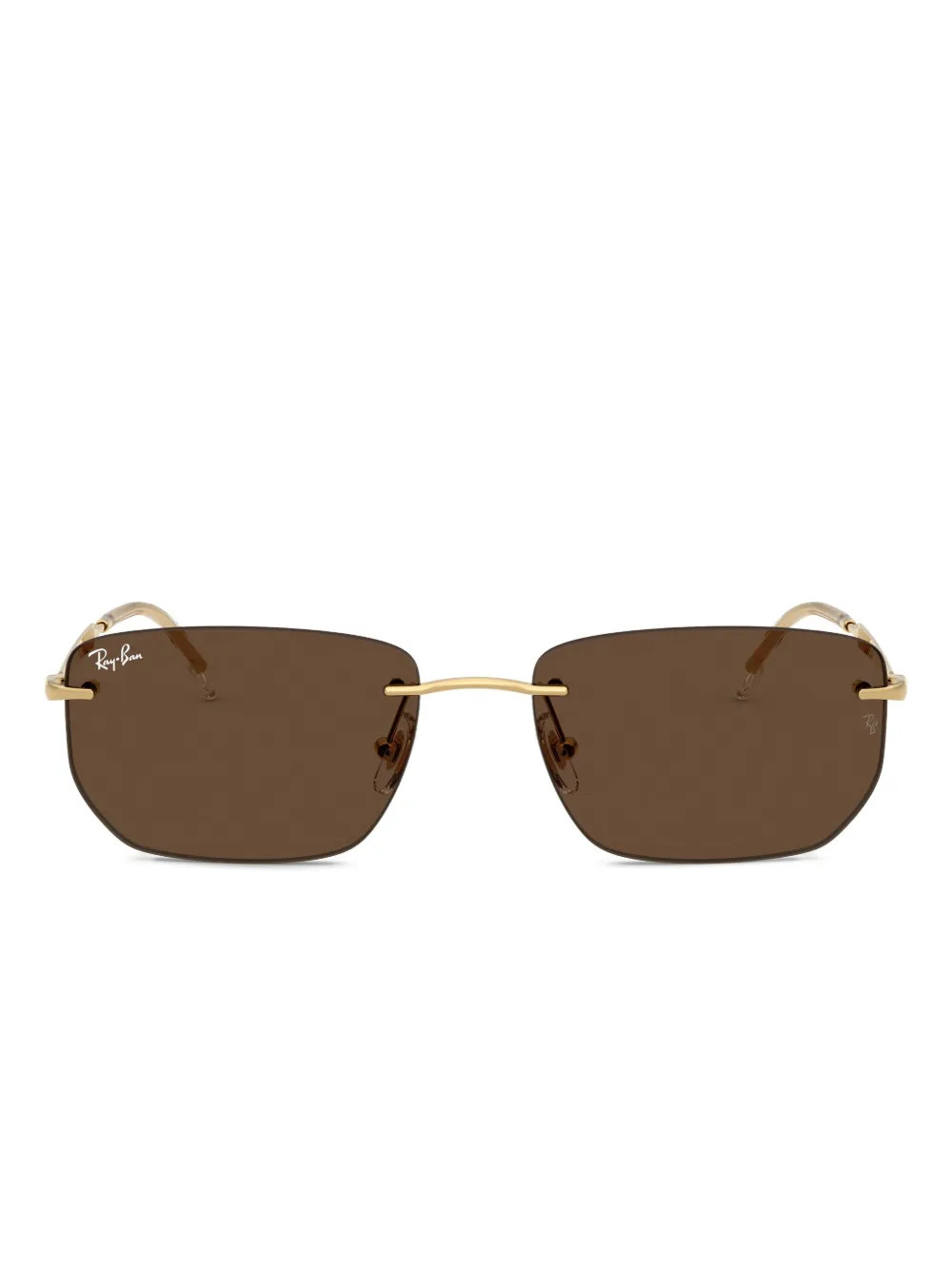 Ray-Ban Rimless Frame Sunglasses | Gold | FARFETCH MT | Farfetch Global