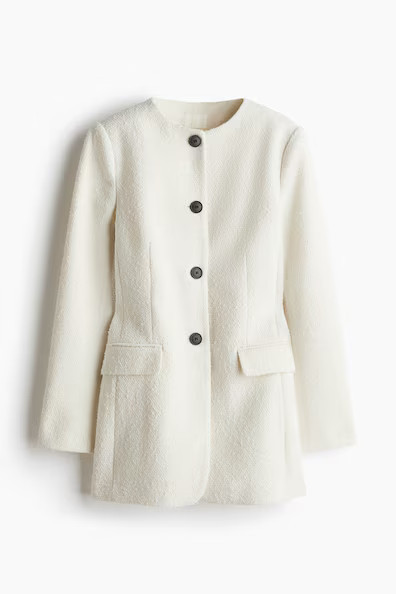 H & M - Figurbetonte Jacke - Weiß - Damen | H&M (DE, AT, CH, NL, FI)