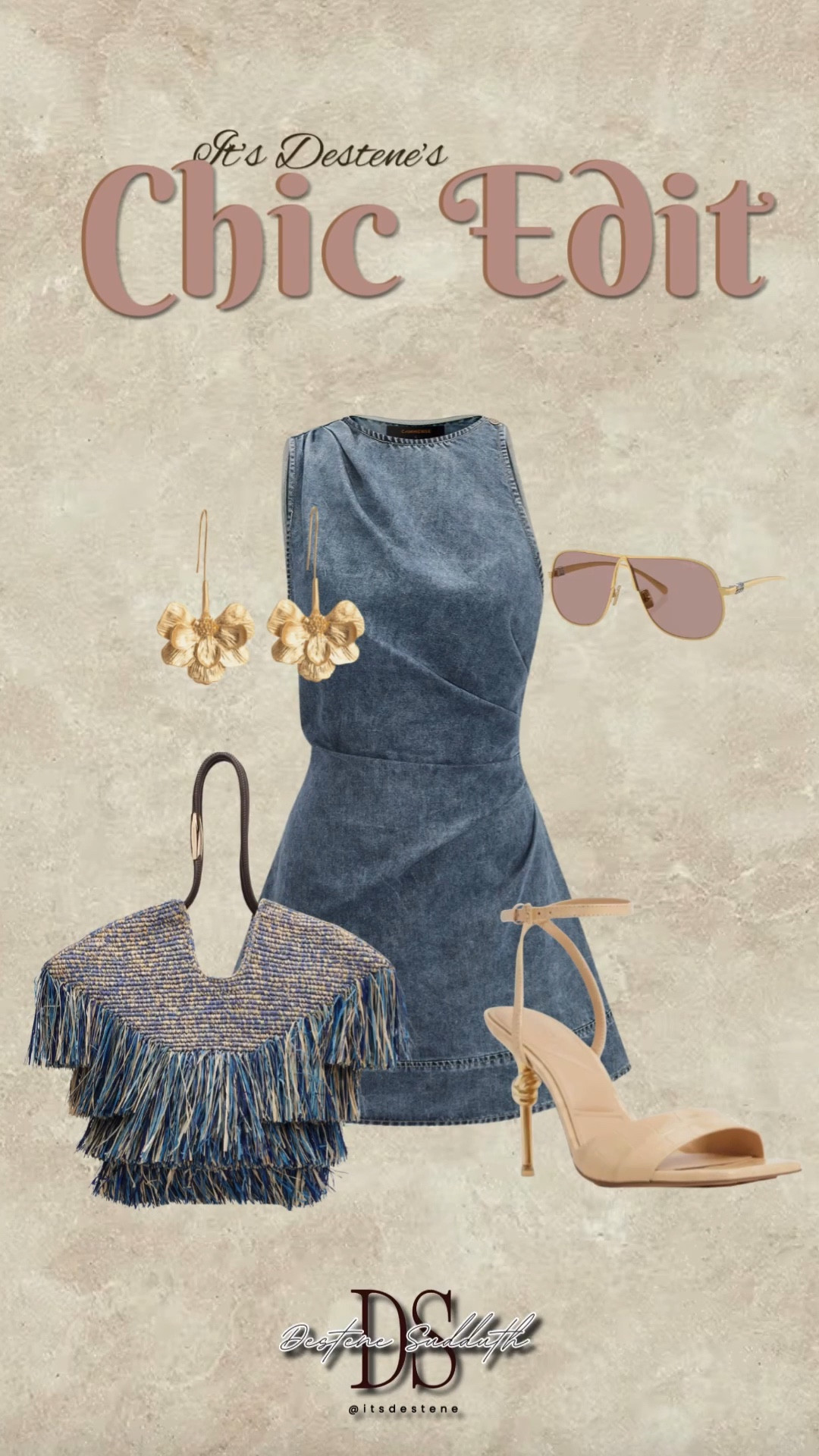 Denim, but make it elevated. From the statement fringe bag to the gold details, this look is serving effortless summer style. 

#LTKootd #LTKPetite #LTKSaleAlert